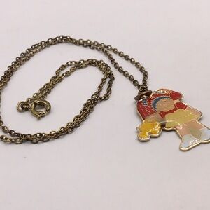✅ 2/$10 ✅ Vintage 1980’s CABBAGE PATCH Kids Enamel “Adopted By” Necklace